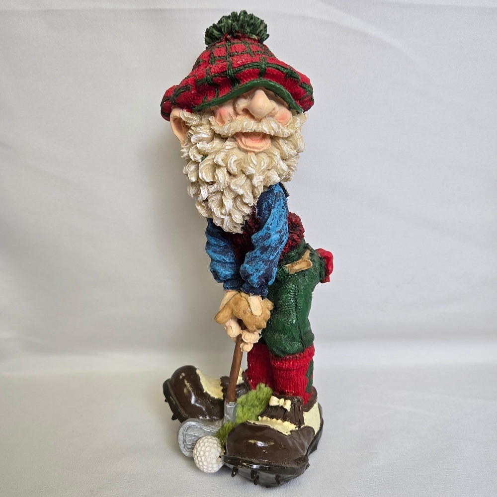 Christmas‎ Golfing Santa Claus Figurine, 9", Festive Humorous Decor